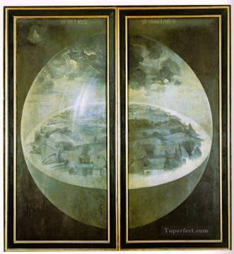 Jardín de las Delicias alas exteriores del tríptico moral de Hieronymus Bosch Pinturas al óleo